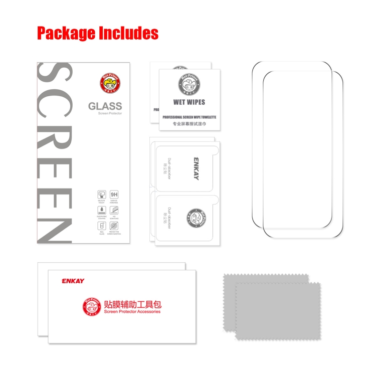 For iPhone 15 Plus 2pcs NKAY 0.26mm 9H 2.5D High Aluminum-silicon Tempered Glass Film For iPhone 15 Plus 2pcs NKAY 0.26mm 9H 2.5D High Aluminum-silicon Tempered Glass Film