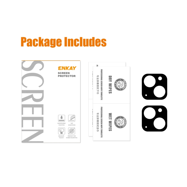 For iPhone 15 / 15 Plus 2pcs ENKAY Hat-Prince 9H Rear Camera Lens Tempered Glass Film For iPhone 15 / 15 Plus 2pcs ENKAY Hat-Prince 9H Rear Camera Lens Tempered Glass Film