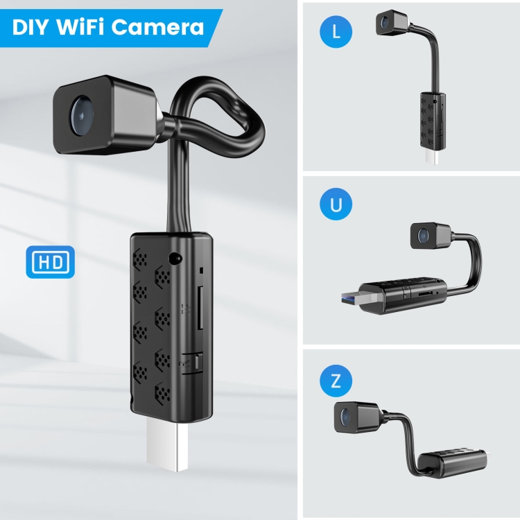 Y11 Mini cámara inalámbrica Soporte remoto WiFi HD Webcam IR Visión nocturna Cámara inteligente - 2