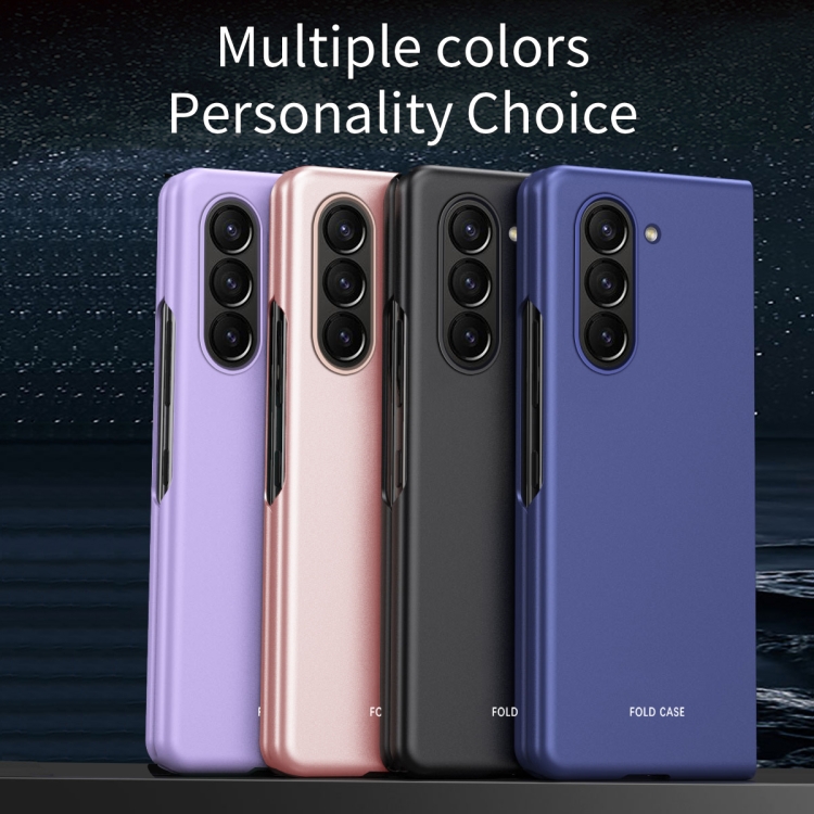 For Samsung Galaxy Z Fold5 5G Skin Feel Magnetic Shockproof Protective Phone Case(Bule) For Samsung Galaxy Z Fold5 5G Skin Feel Magnetic Shockproof Protective Phone Case(Bule)