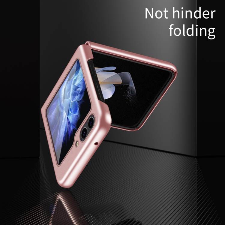 For Samsung Galaxy Z Flip5 5G Skin Feel Magnetic Shockproof Protective Phone Case(Purple) For Samsung Galaxy Z Flip5 5G Skin Feel Magnetic Shockproof Protective Phone Case(Purple)