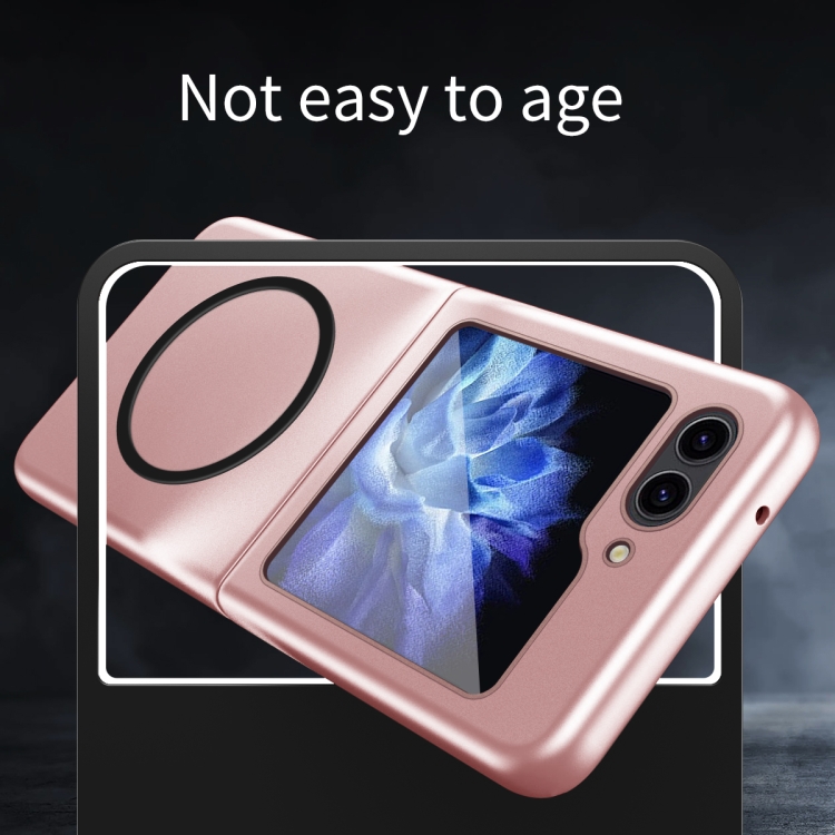 For Samsung Galaxy Z Flip5 5G Skin Feel Magnetic Shockproof Protective Phone Case(Purple) For Samsung Galaxy Z Flip5 5G Skin Feel Magnetic Shockproof Protective Phone Case(Purple)