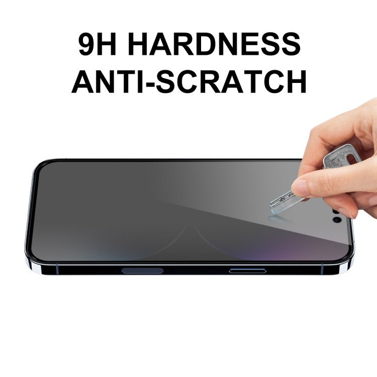 For iPhone 15 Pro Max 2pcs ENKAY Hat-Prince 28° Anti-peeping Tempered Glass Protector Full Screen Film - 5