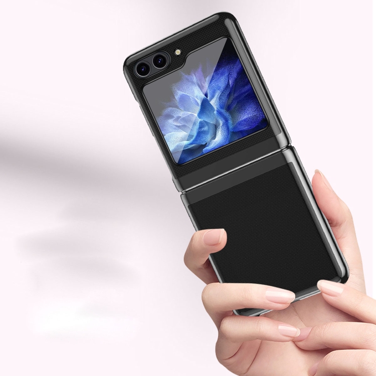 For Samsung Galaxy Z Flip5 5G Electroplating Transparent PC Shockproof Phone Case(Rose gold) For Samsung Galaxy Z Flip5 5G Electroplating Transparent PC Shockproof Phone Case(Rose gold)