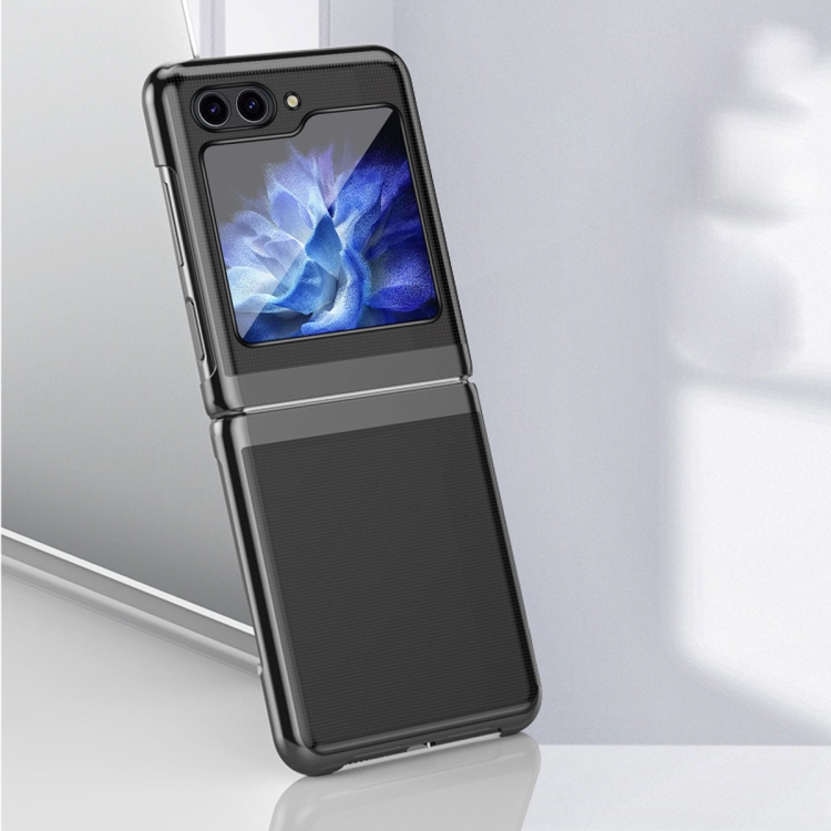 For Samsung Galaxy Z Flip5 5G Electroplating Transparent PC Shockproof Phone Case(Rose gold) For Samsung Galaxy Z Flip5 5G Electroplating Transparent PC Shockproof Phone Case(Rose gold)