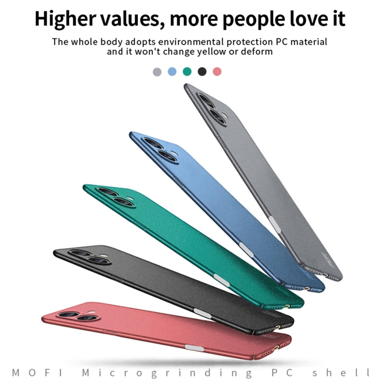 For iPhone 16 MOFI Fandun Series Frosted PC Ultra-thin All-inclusive Phone Case(Black) For iPhone 16 MOFI Fandun Series Frosted PC Ultra-thin All-inclusive Phone Case(Black)