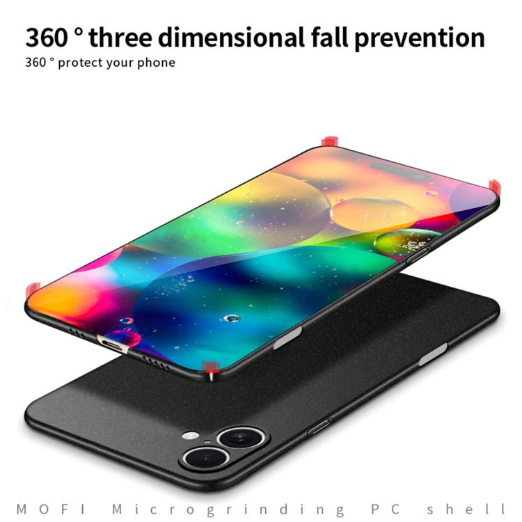 For iPhone Air MOFI Fandun Series Frosted PC Ultra-thin All-inclusive Phone Case(Black)