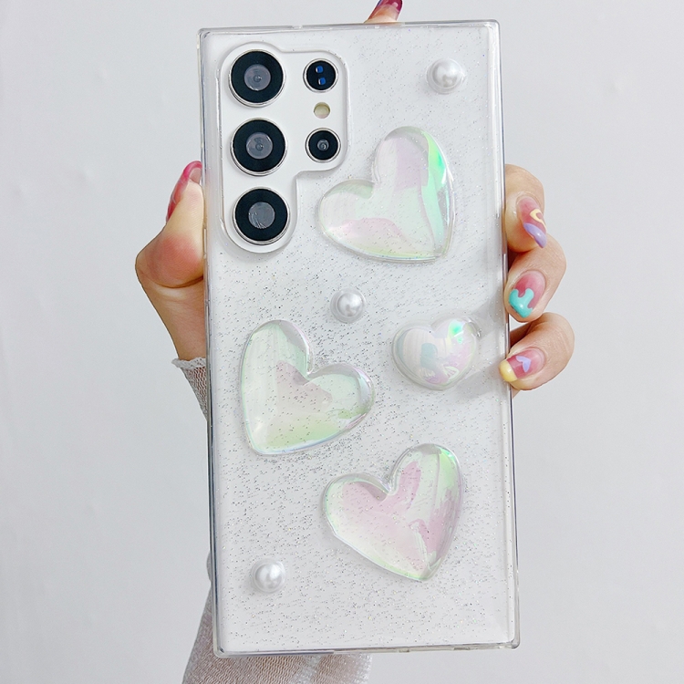 For Samsung Galaxy S22 5G Love Epoxy TPU Protective Case(Transparent) For Samsung Galaxy S22 5G Love Epoxy TPU Protective Case(Transparent)