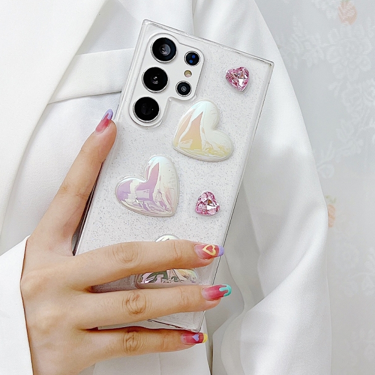 For Samsung Galaxy S23 5G Love Epoxy TPU Protective Case(Pink) For Samsung Galaxy S23 5G Love Epoxy TPU Protective Case(Pink)