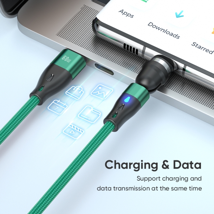 3 Pack Magnetic USB Charging Cable 540° Rotation 1m/2m