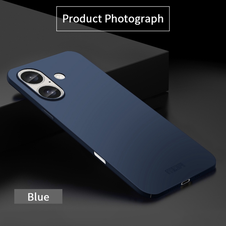 For iPhone 16 MOFI Frosted PC Ultra-thin Hard Phone Case(Blue) For iPhone 16 MOFI Frosted PC Ultra-thin Hard Phone Case(Blue)