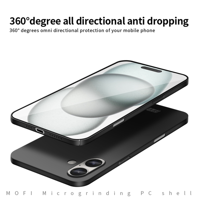 For iPhone 16 MOFI Frosted PC Ultra-thin Hard Phone Case(Blue) For iPhone 16 MOFI Frosted PC Ultra-thin Hard Phone Case(Blue)