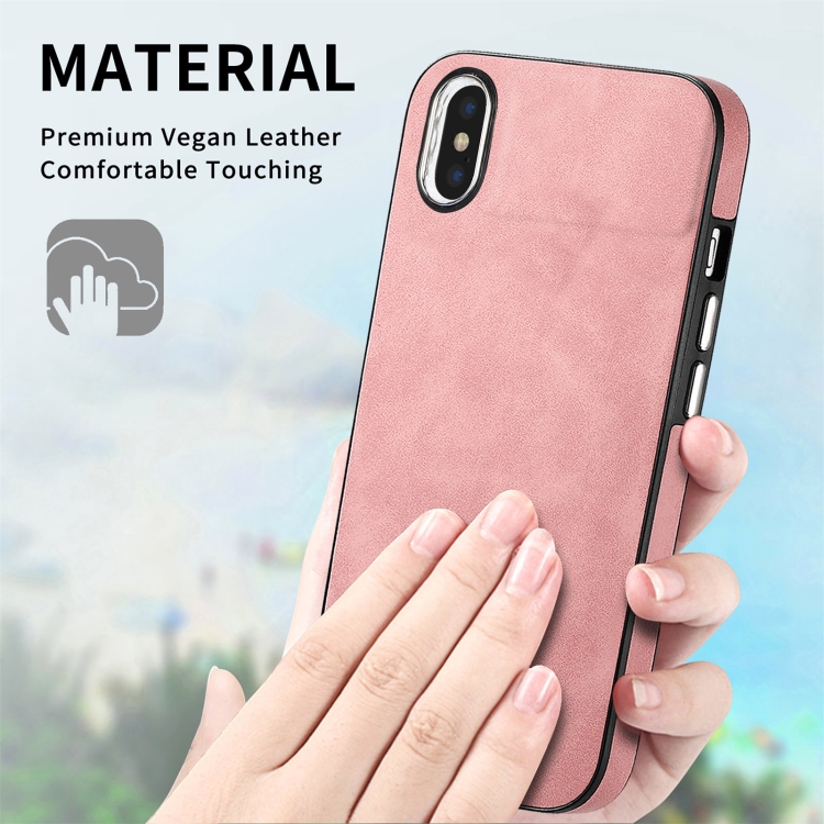 For iPhone X / XS Skin-Feel Electroplating TPU Shockproof Phone Case(Pink) For iPhone X / XS Skin-Feel Electroplating TPU Shockproof Phone Case(Pink)