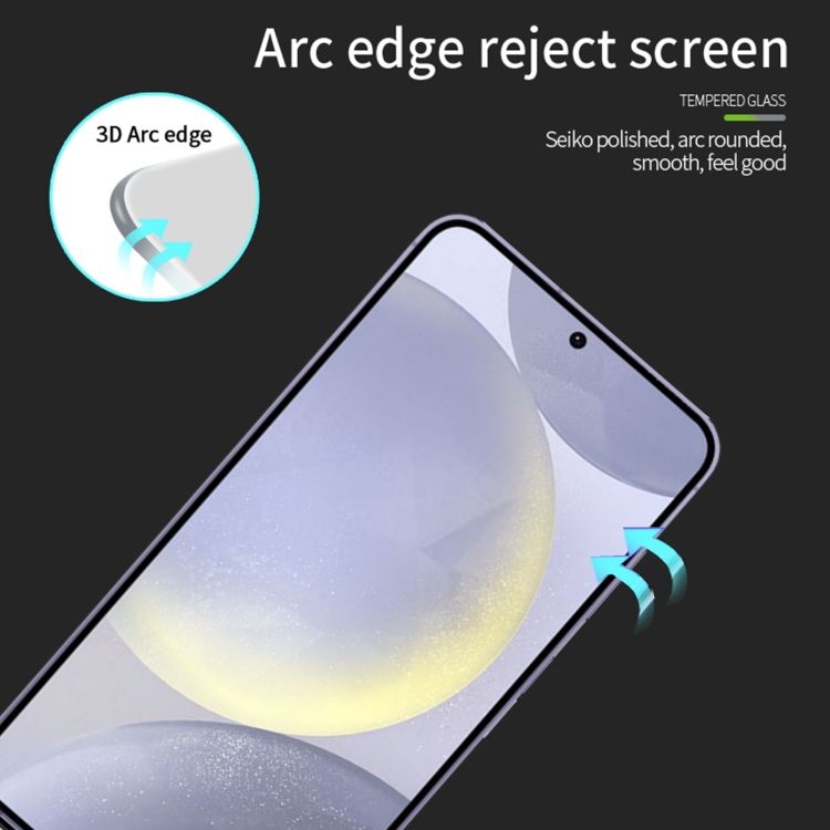 For Samsung Galaxy S25+ 5G PINWUYO 9H 3D Full Screen Explosion-proof Tempered Glass Film(Black)