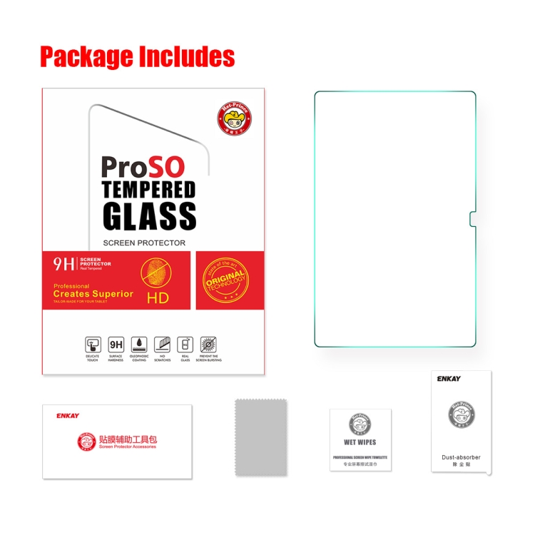 For Samsung Galaxy Tab S10 Ultra / S9 Ultra ENKAY Hat-Prince 0.33mm Explosion-proof Tempered Glass Film For Samsung Galaxy Tab S10 Ultra / S9 Ultra ENKAY Hat-Prince 0.33mm Explosion-proof Tempered Glass Film
