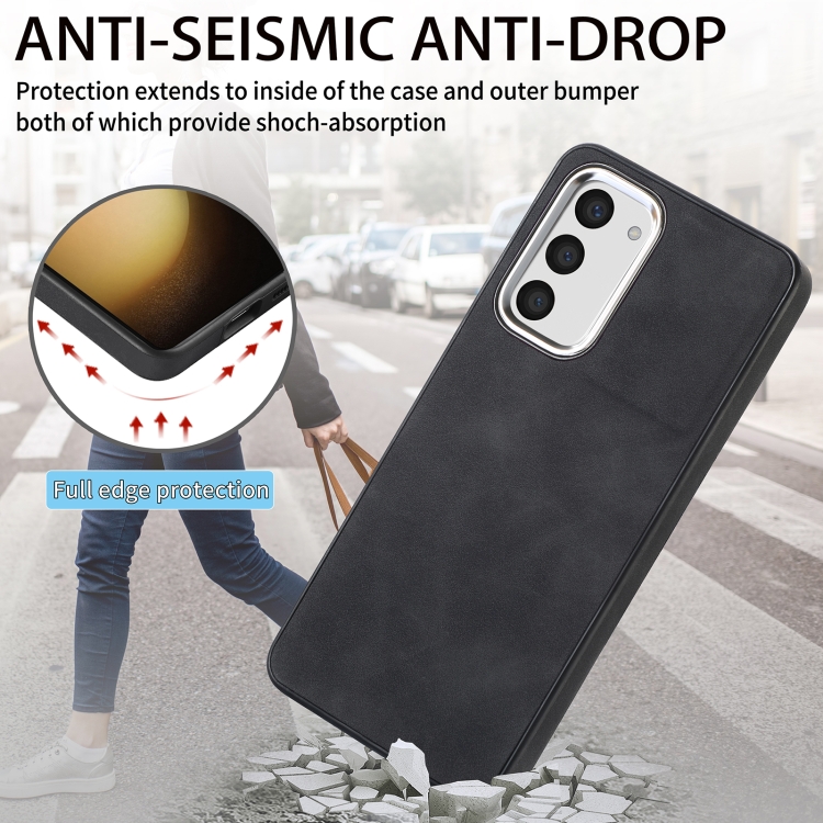 For Samsung Galaxy S23+ 5G Skin-Feel Electroplating TPU Shockproof Phone Case(Black) For Samsung Galaxy S23+ 5G Skin-Feel Electroplating TPU Shockproof Phone Case(Black)