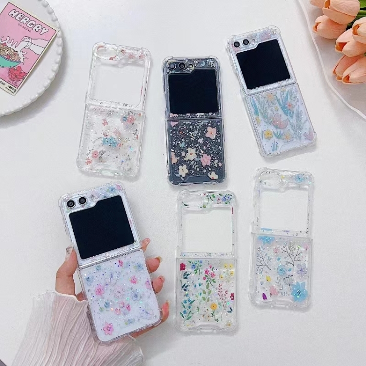 For Samsung Galaxy Z Flip4 Fresh Small Floral Epoxy TPU Phone Case(Colorful Flowers 4) For Samsung Galaxy Z Flip4 Fresh Small Floral Epoxy TPU Phone Case(Colorful Flowers 4)