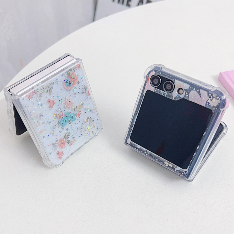 For Samsung Galaxy Z Flip4 Fresh Small Floral Epoxy TPU Phone Case(Colorful Flowers 4) For Samsung Galaxy Z Flip4 Fresh Small Floral Epoxy TPU Phone Case(Colorful Flowers 4)