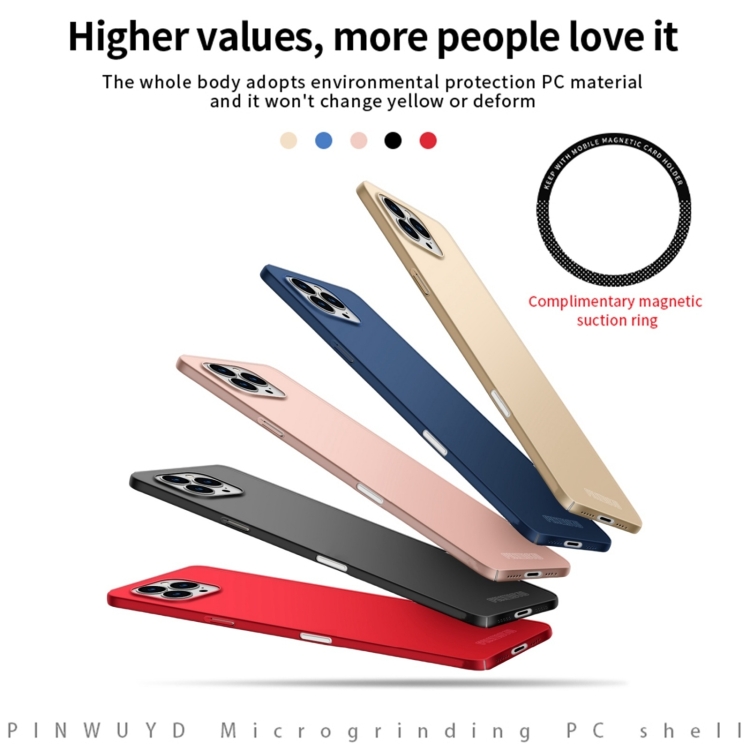 For iPhone 16 Pro Max PINWUYO Micro-Frosted PC Ultra-thin Hard Phone Case with Magsafe Magnetic Ring(Black) For iPhone 16 Pro Max PINWUYO Micro-Frosted PC Ultra-thin Hard Phone Case with Magsafe Magnetic Ring(Black)