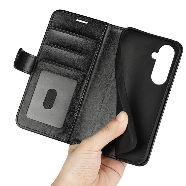 For Samsung Galaxy S26+ 5G R64 Texture Horizontal Flip Leather Phone Case(Black)