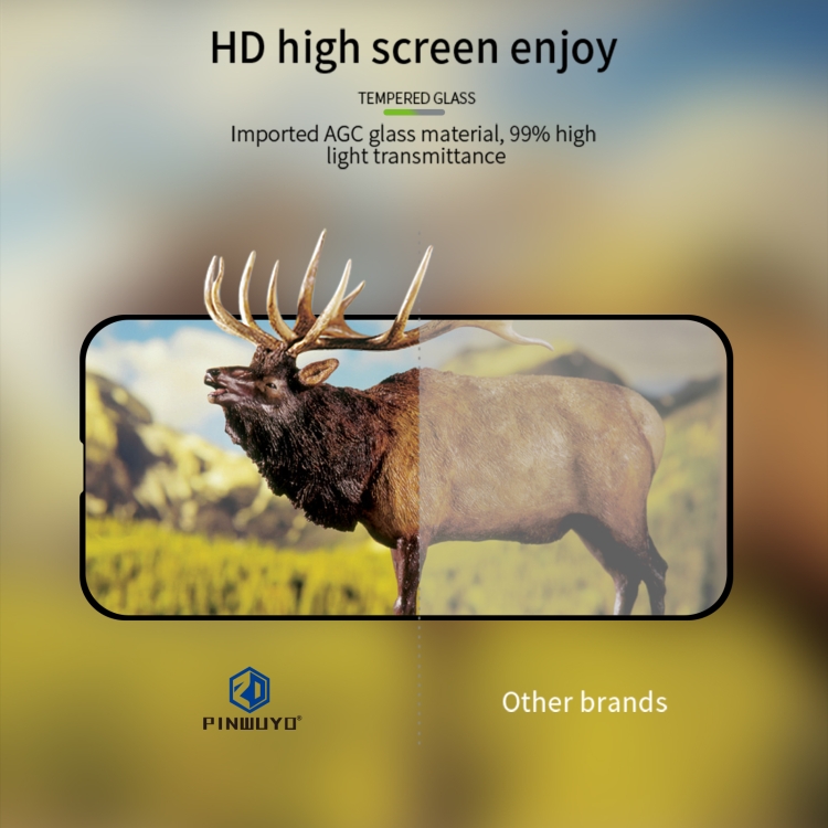 For iPhone 15 Pro PINWUYO 9H 2.5D Full Screen Tempered Glass Film(Black) For iPhone 15 Pro PINWUYO 9H 2.5D Full Screen Tempered Glass Film(Black)