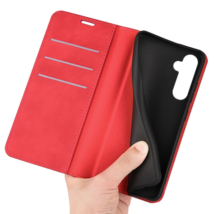 For Samsung Galaxy S24 5G Retro-skin Magnetic Suction Leather Phone Case(Red) For Samsung Galaxy S24 5G Retro-skin Magnetic Suction Leather Phone Case(Red)