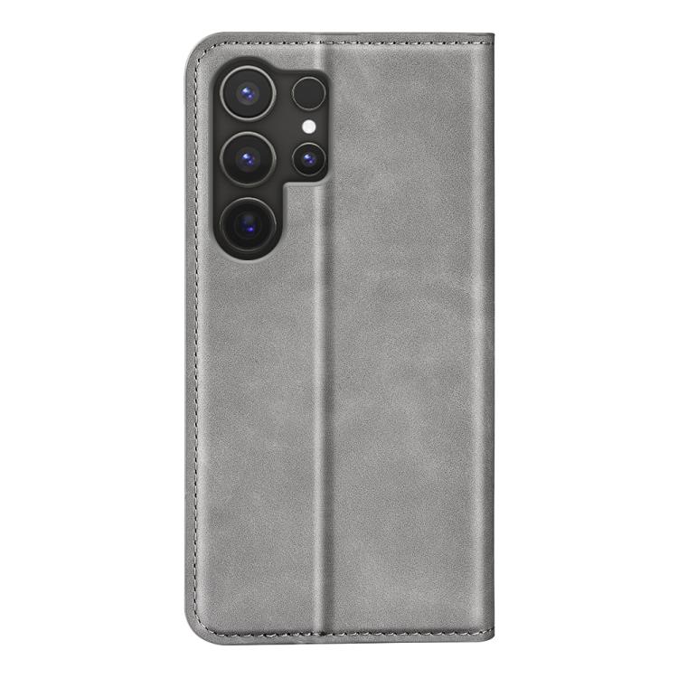 or Samsung Galaxy S25 Ultra 5G Retro-skin Magnetic Suction Leather Phone Case(Grey) or Samsung Galaxy S25 Ultra 5G Retro-skin Magnetic Suction Leather Phone Case(Grey)