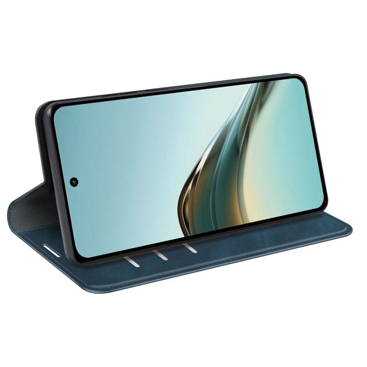 Coque Magnétique Cuir Rétro Pour Realme 13+ 5G | Housse Peau De Pêche à Succion Aimantée