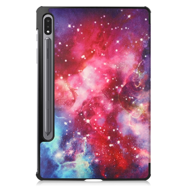 For Samsung Galaxy Tab S9 JUNSUNMAY Custer Painted 3-Fold Stand Leather Smart Tablet Case(Graffiti) For Samsung Galaxy Tab S9 JUNSUNMAY Custer Painted 3-Fold Stand Leather Smart Tablet Case(Graffiti)