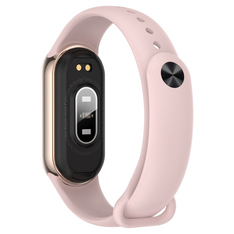 M8 Smart Watch con schermo a colori impermeabile IP68 da 1,14 pollici, supporto  frequenza cardiaca / pressione sanguigna / ossigeno nel sangue /  monitoraggio della glicemia (rosa)
