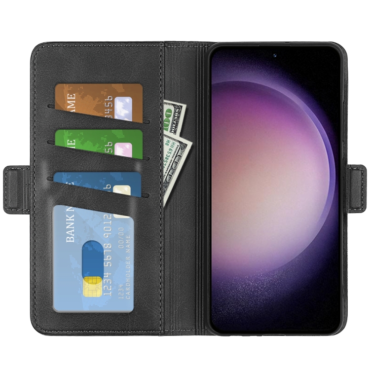 For Samsung Galaxy S23 FE 5G Dual-side Magnetic Buckle Horizontal Flip Leather Phone Case(Black) For Samsung Galaxy S23 FE 5G Dual-side Magnetic Buckle Horizontal Flip Leather Phone Case(Black)