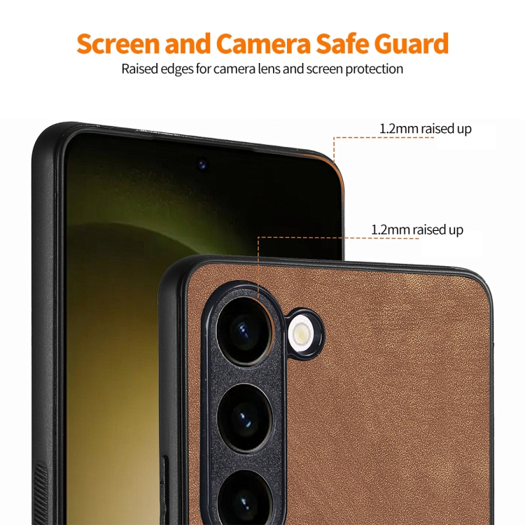 For Samsung Galaxy S23+ 5G ENKAY Retro Leather Skin PC Phone Case with 0.18mm Glass Film(Blue) For Samsung Galaxy S23+ 5G ENKAY Retro Leather Skin PC Phone Case with 0.18mm Glass Film(Blue)