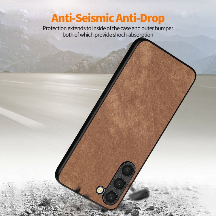For Samsung Galaxy S23+ 5G ENKAY Retro Leather Skin PC Phone Case with 0.18mm Glass Film(Blue) For Samsung Galaxy S23+ 5G ENKAY Retro Leather Skin PC Phone Case with 0.18mm Glass Film(Blue)