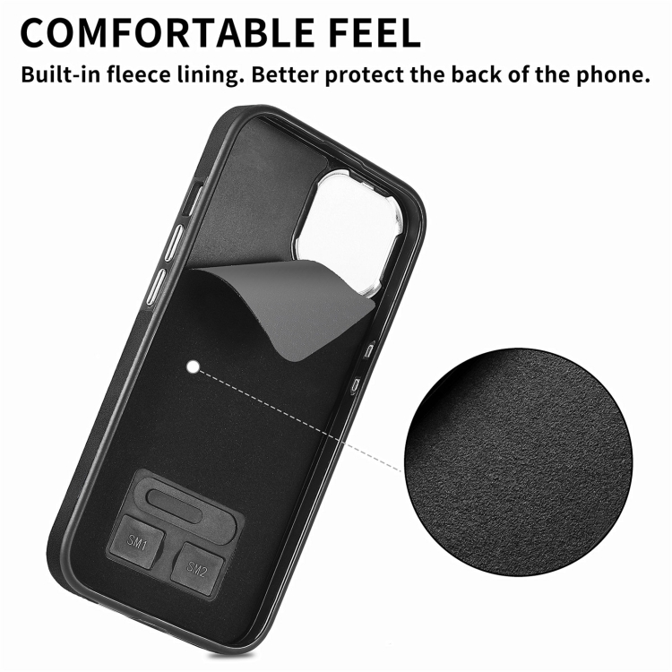 For  iPhone 15 Plus Electroplating Skin-feel Leather Ring Card Wallet Phone Case(Black)