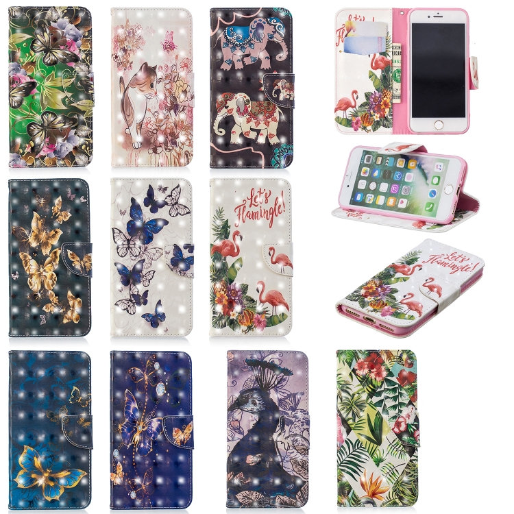 For iPhone SE 2022 / SE 2020 / 8 / 7 3D Colored Drawing Pattern Horizontal Flip Leather Case with Holder & Card Slots & Wallet(Butterfly) For iPhone SE 2022 / SE 2020 / 8 / 7 3D Colored Drawing Pattern Horizontal Flip Leather Case with Holder & Card Slots & Wallet(Butterfly)