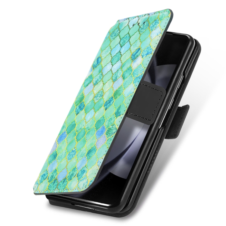 For Samsung Galaxy Z Fold5 5G CaseNeo Colorful Magnetic Leather Phone Case(Emeralds) For Samsung Galaxy Z Fold5 5G CaseNeo Colorful Magnetic Leather Phone Case(Emeralds)