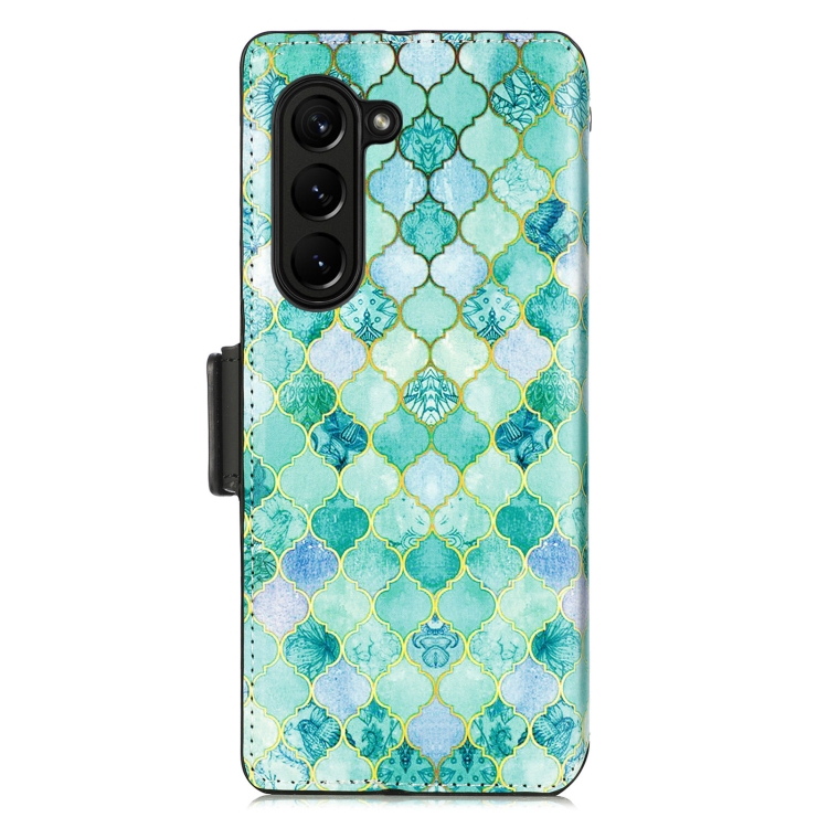 For Samsung Galaxy Z Fold5 5G CaseNeo Colorful Magnetic Leather Phone Case(Emeralds) For Samsung Galaxy Z Fold5 5G CaseNeo Colorful Magnetic Leather Phone Case(Emeralds)