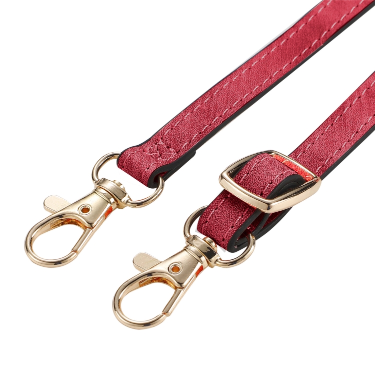 For iPhone 15 Pro Max Geometric Zipper Wallet Side Buckle Leather Phone Case with Crossbody Lanyard(Red) - 2