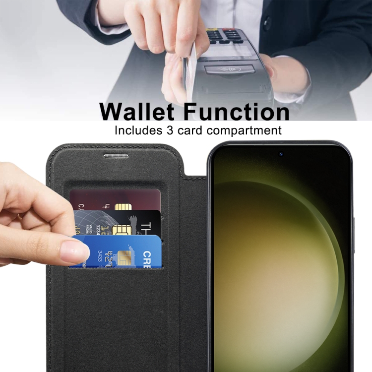Samsung Galaxy S23 Ultra MagSafe Case with RFID Blocking Card Holder Black