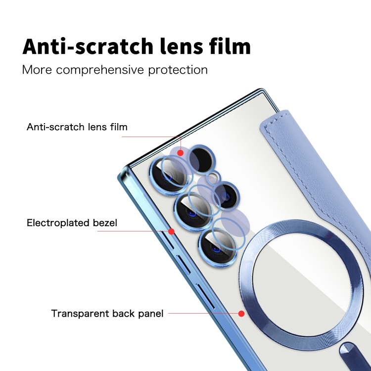 For Samsung Galaxy S24 Ultra 5G Shield MagSafe RFID Anti-theft Rhombus Leather Phone Case(Blue) For Samsung Galaxy S24 Ultra 5G Shield MagSafe RFID Anti-theft Rhombus Leather Phone Case(Blue)