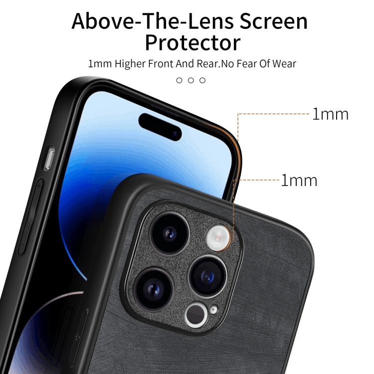 For iPhone 7 / 8 / SE 2022 / SE 2020 Vintage Leather PC Back Cover Phone Case(Black) For iPhone 7 / 8 / SE 2022 / SE 2020 Vintage Leather PC Back Cover Phone Case(Black)