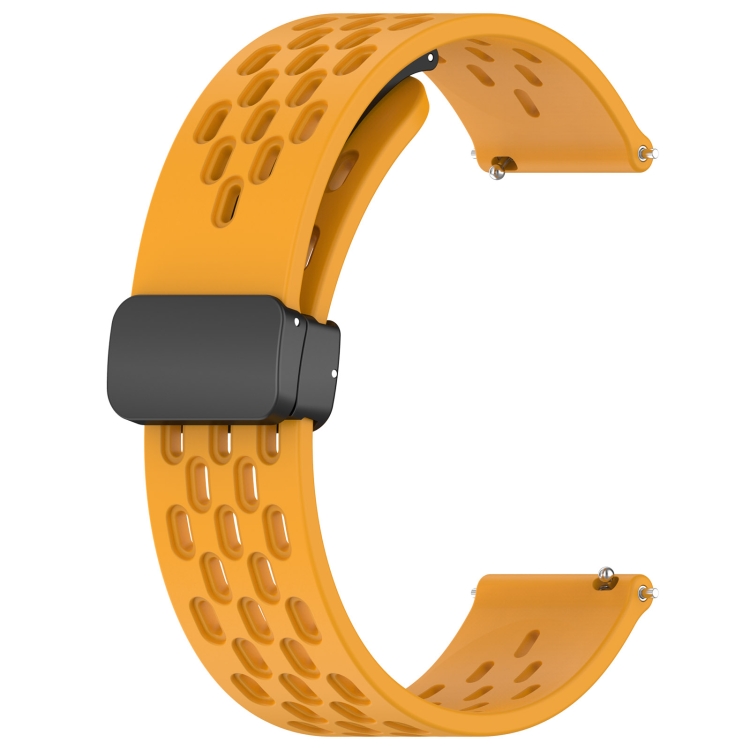 Per Samsung Galaxy Watch 6 44mm 20mm Cinturino in silicone con chiusura  magnetica pieghevole (giallo)