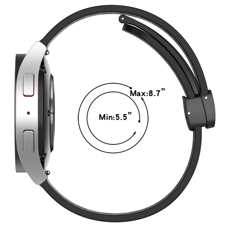 Para Amazfit GTR Mini Correa de reloj de silicona con cierre magnético  plegable de 20 mm (blanco)