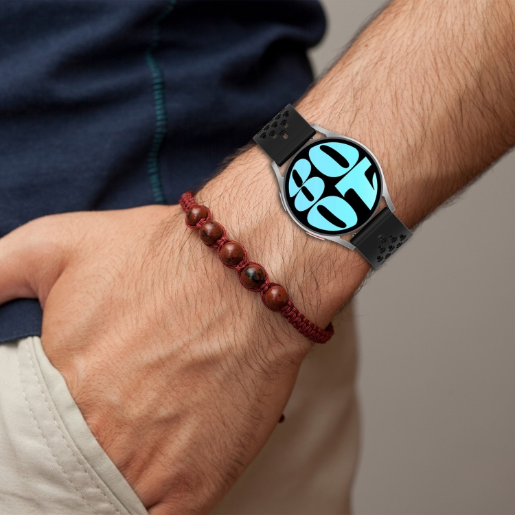 Pour Garmin Venu 2 22 mm Bracelet de montre en silicone à fermoir  magnétique pliant (bleu)