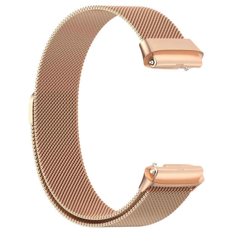 Para Redmi Watch 3 Active Milan Correa de reloj de malla de acero magnético  (oro rosa)