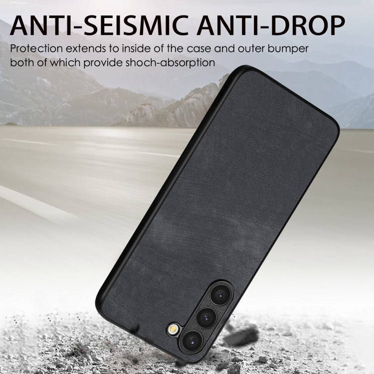 For Samsung Galaxy S25 5G Vintage Leather PC Back Cover Phone Case(Black) For Samsung Galaxy S25 5G Vintage Leather PC Back Cover Phone Case(Black)