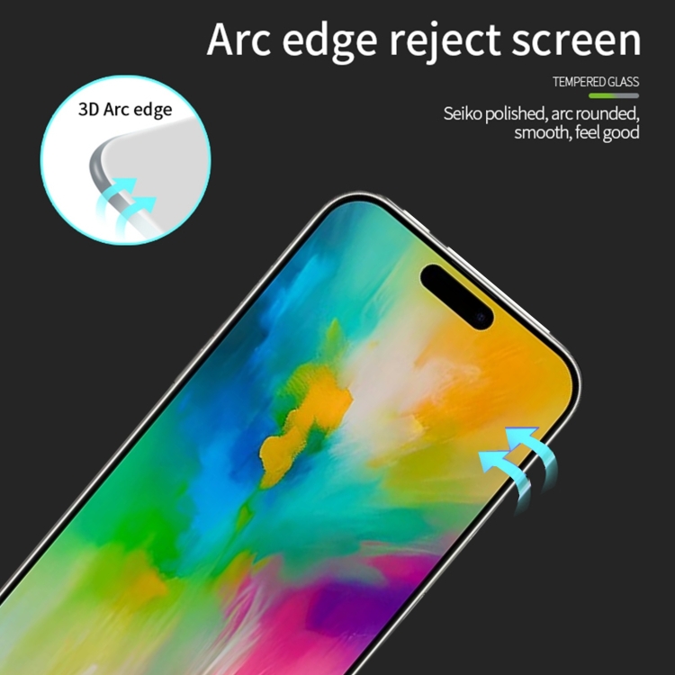 For iPhone 16 Pro Max PINWUYO 9H 3D Curved Full Screen Explosion-proof Tempered Glass Film(Black) For iPhone 16 Pro Max PINWUYO 9H 3D Curved Full Screen Explosion-proof Tempered Glass Film(Black)