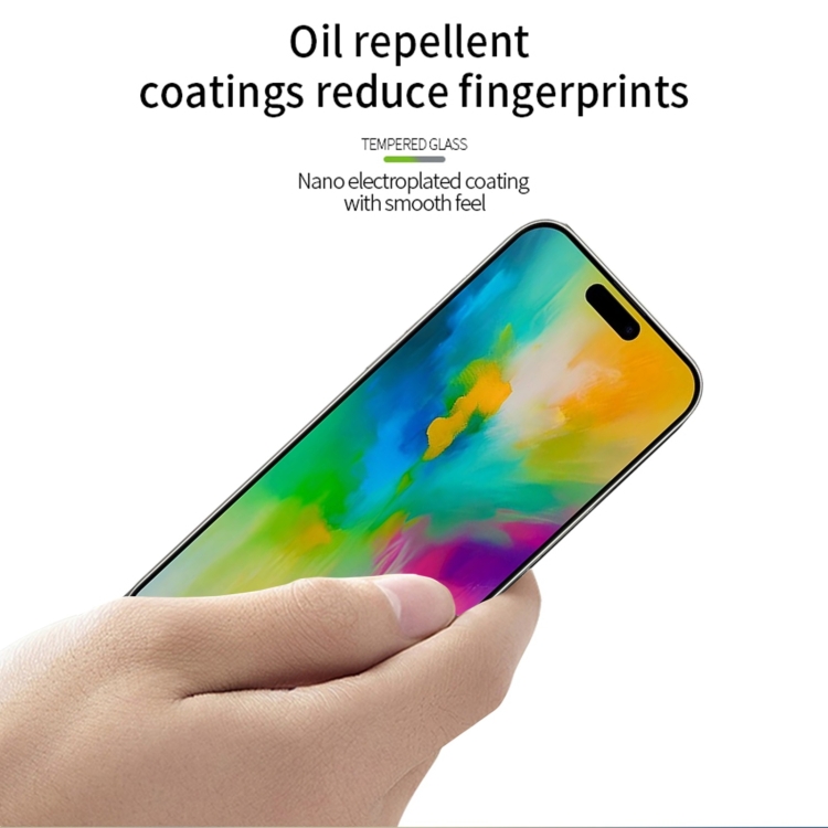 For iPhone 16 Pro Max PINWUYO 9H 3D Curved Full Screen Explosion-proof Tempered Glass Film(Black) For iPhone 16 Pro Max PINWUYO 9H 3D Curved Full Screen Explosion-proof Tempered Glass Film(Black)