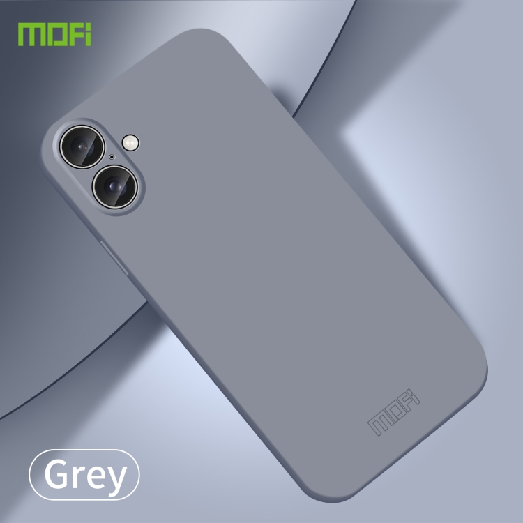 For iPhone 16 MOFI Qin Series Skin Feel All-inclusive PC Phone Case(Gray) For iPhone 16 MOFI Qin Series Skin Feel All-inclusive PC Phone Case(Gray)
