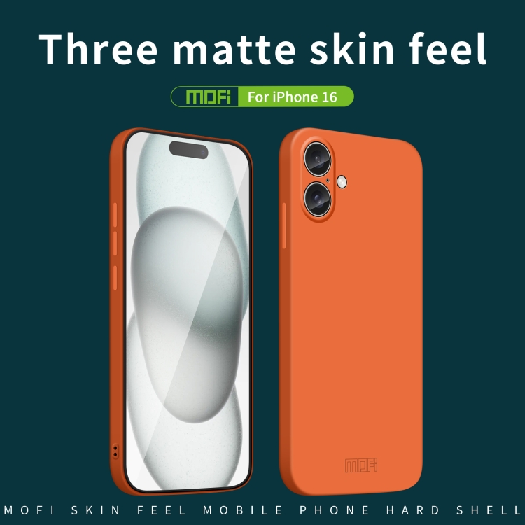 For iPhone 16 MOFI Qin Series Skin Feel All-inclusive PC Phone Case(Gray) For iPhone 16 MOFI Qin Series Skin Feel All-inclusive PC Phone Case(Gray)